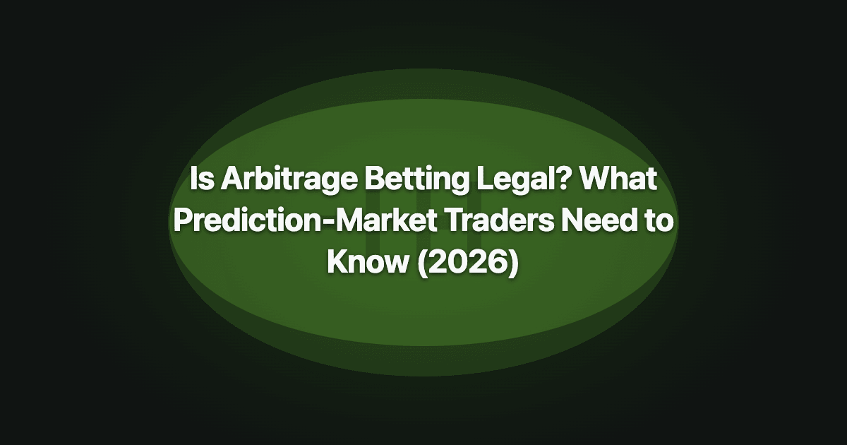 Prediction market arbitrage legality guide cover